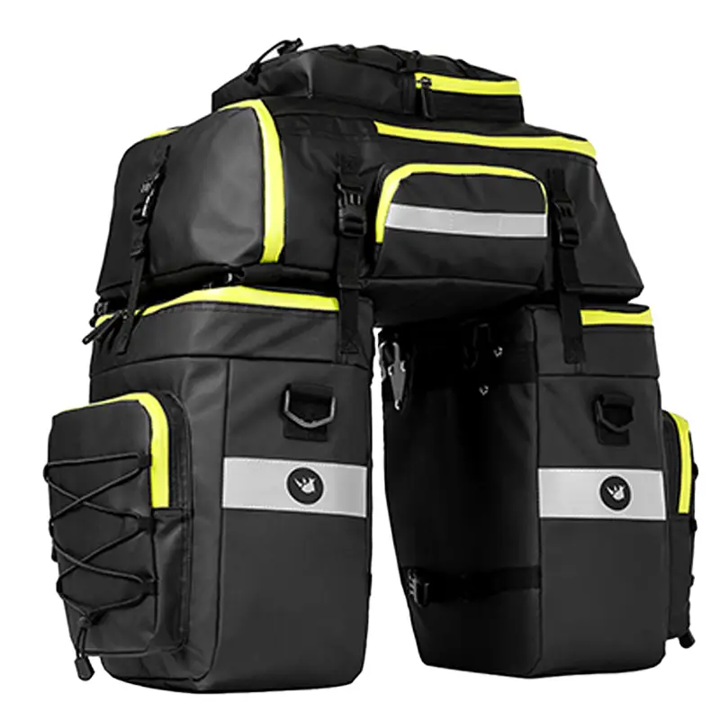 Bike Pack with Side Pannier Bags Set 3 in 1 - Includes Rain Cover