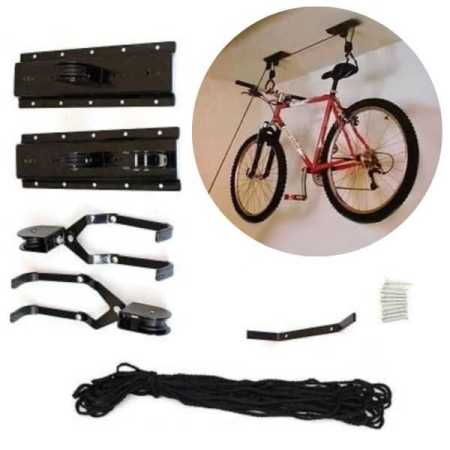 Ceiling Bike Hanger Bicycle Storage Pulley System