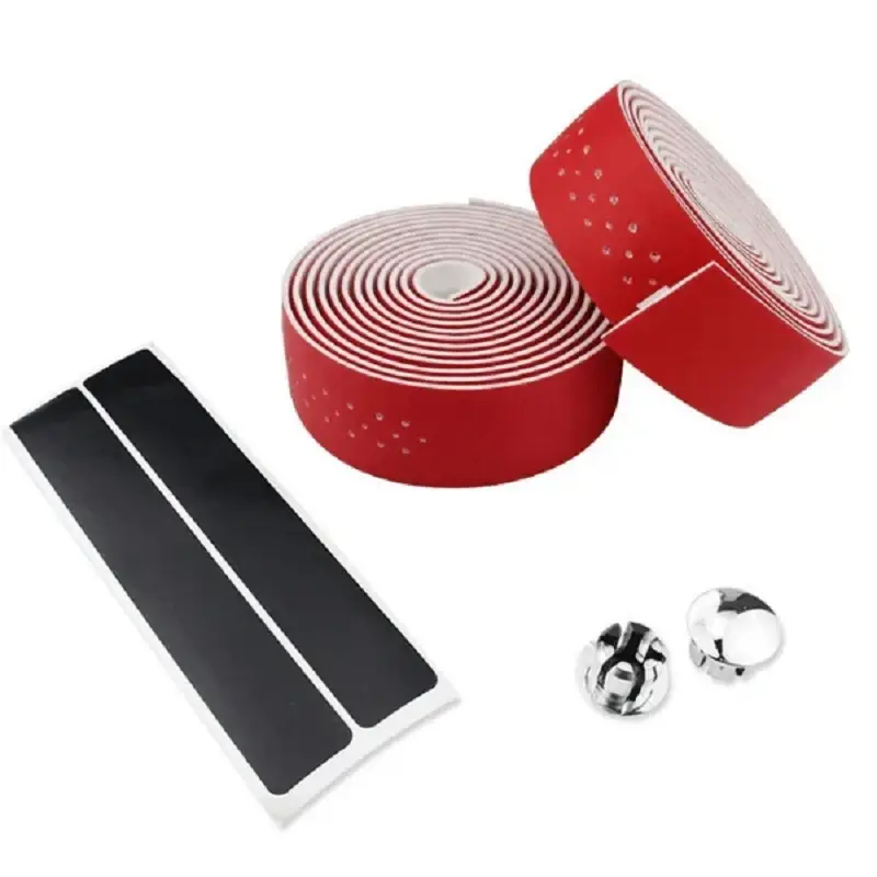 Adsports Red EVA Bike Grip Tape Set 197 cm with End Tape and Bar Plugs