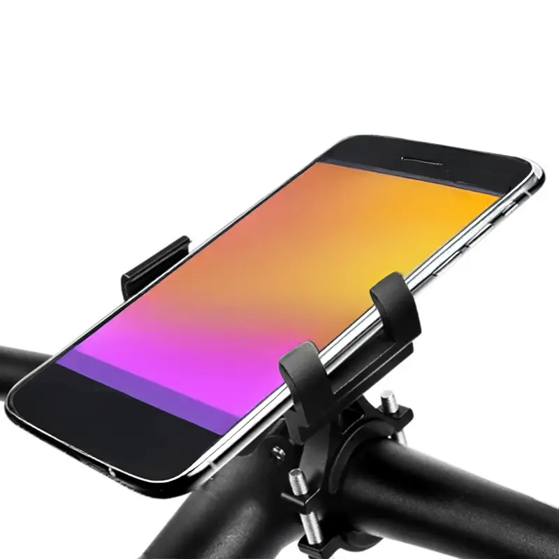 Bicycle Mobile Phone Holder Aluminium Alloy Fits Handlebars 22.2mm to 31.8mm