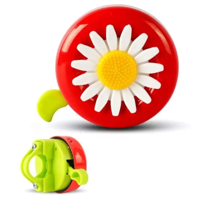 Daisy Flower Bicycle Bell for Kids - Safety & Style Combined Red and Green