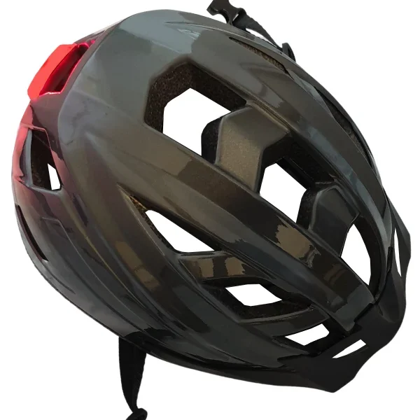 Bike Helmet with Light | Large 58–61cm Grey | Rechargeable Safety Light | 16 Vents