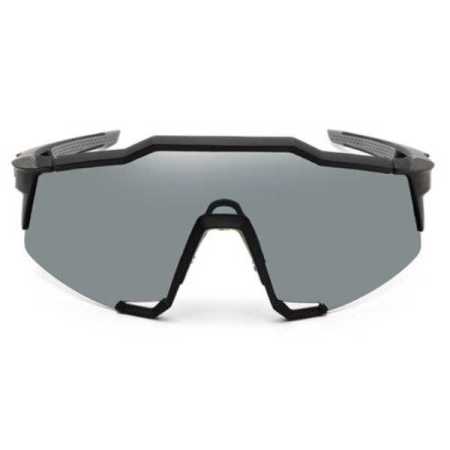 Black-Cycling-Sunglasses-64mm-with-UV400-Protection-front-shot