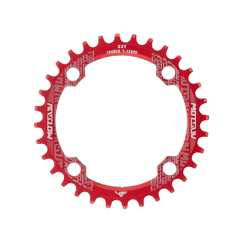 Red Chain Ring 32T 104BCT Narrow Wide for Bicycles