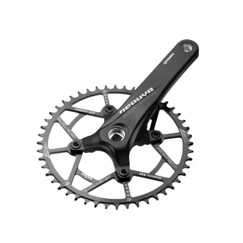 52T Crankset 104BCD 175mm Taper Square Hole Bike Crank