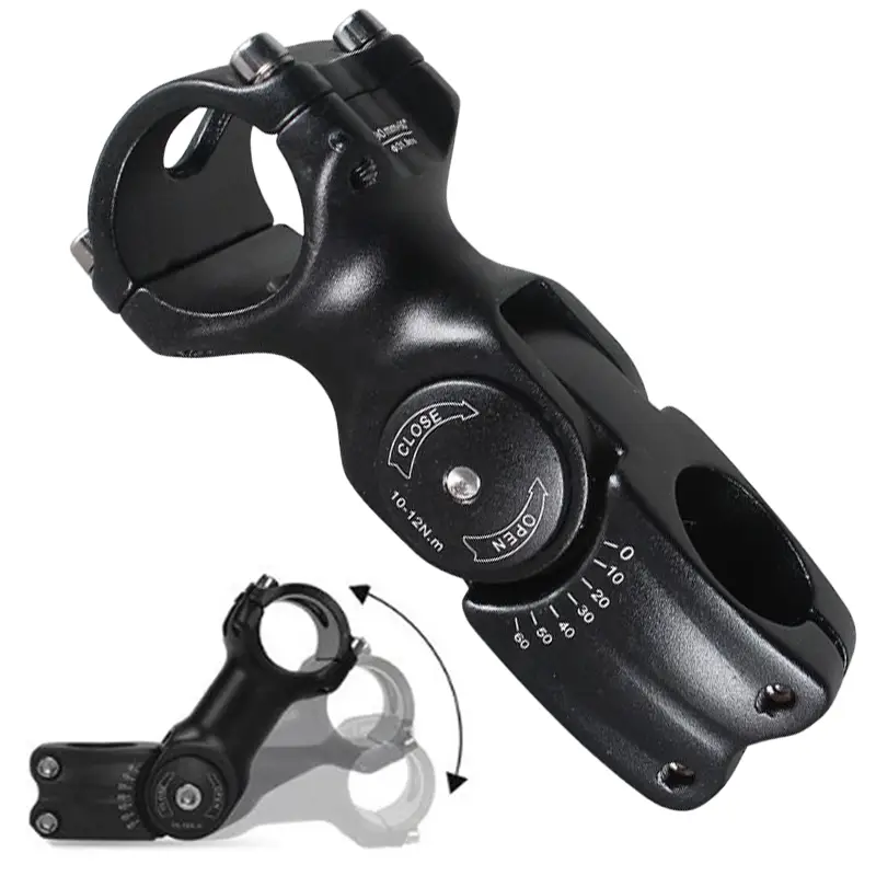 Adjustable Bicycle Handlebar Stem 31.8mm Handlebar 0–60° Tilt 90mm