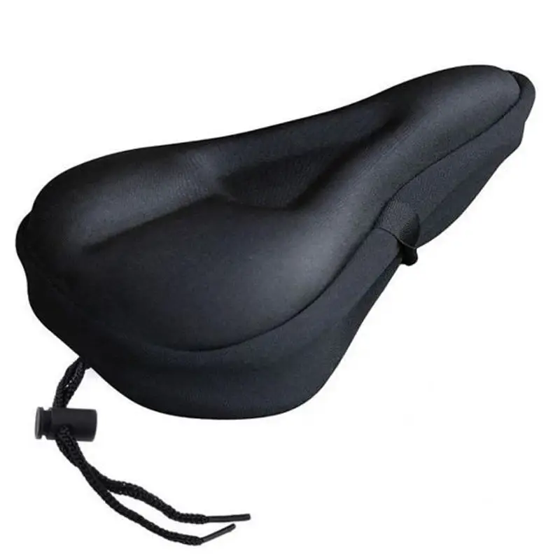 Black Gel Bike Seat Cover for Bicycle Saddles with Anti-Skid Material