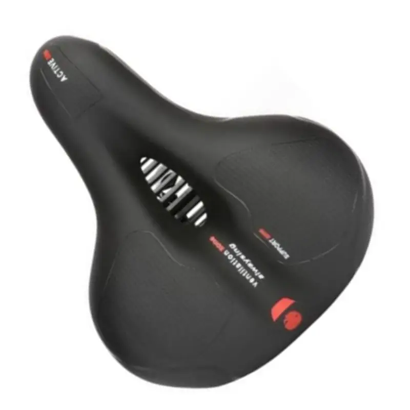 Wide Bicycle Seat Padded Bike Saddle with Dual Spring Shock Coils
