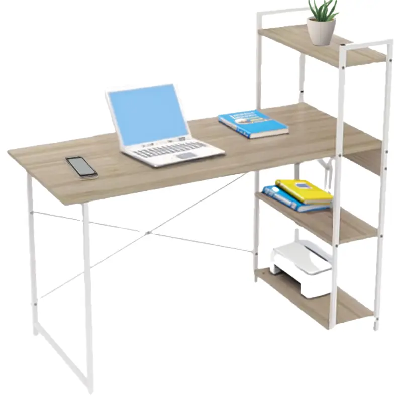 Desk-in-Shelf---Computer-Desk-with-Shelves-Modern-Maple-Finish-Desk-with-4-Tier-Bookshelf-for-Home-or-Office-Use-Main-Porduct-Image-Alternative-Brands-NZ.webp