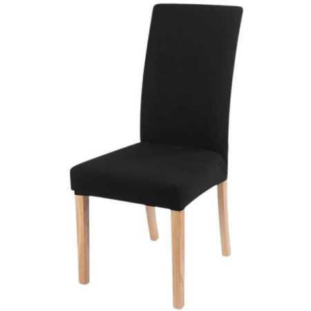 Black Chair Cover for Seat Cushion and Back Slip-On