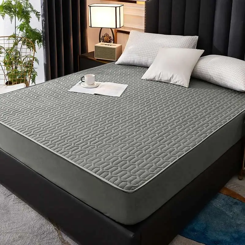 Grey King Size Mattress Protector Cover 200 x 160 x 30 cm