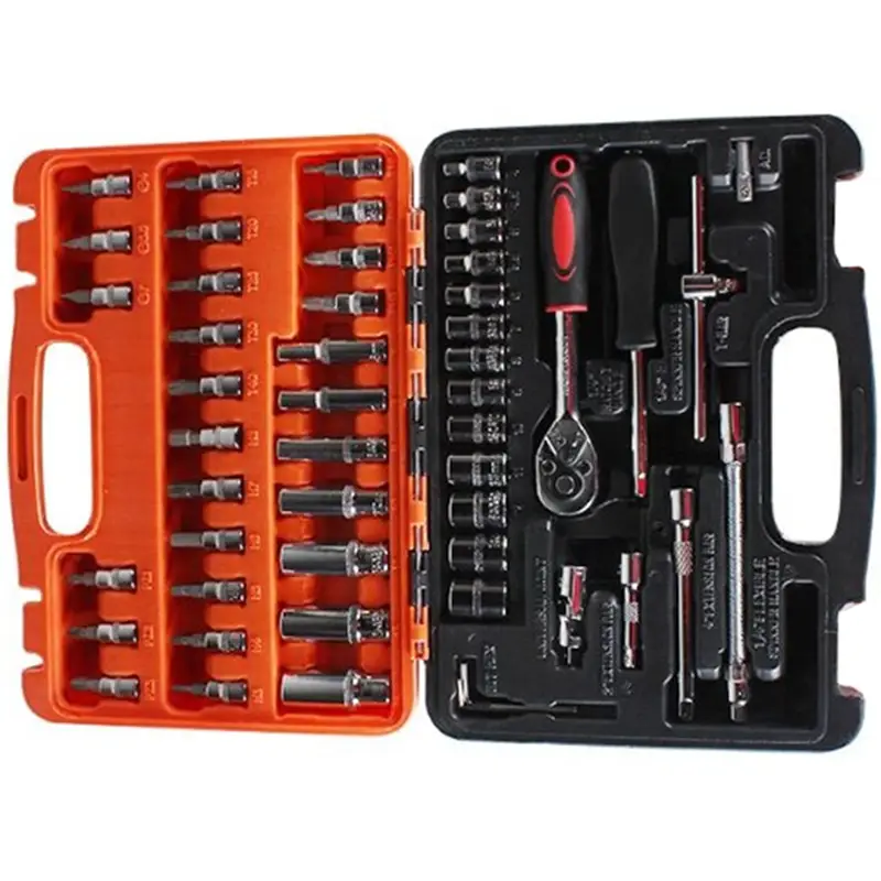1/4 Drive Socket Set – 60-Piece Cr-V Ratchet Tool Kit with Case