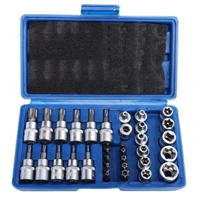 34-Piece Torx Socket Set – Precise Fit for Automotive and Workshop Repairs