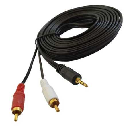 RCA Cable to 3.5 mm Jack Stereo Connection Plug 5m Long