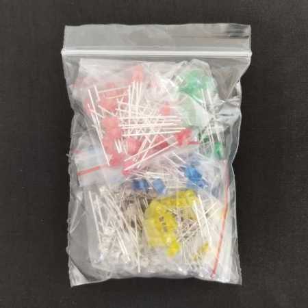 100-Pack-of-3mm-LED-Blue-Yellow-Red-Green-and-Clear-in-Plastic-Bag