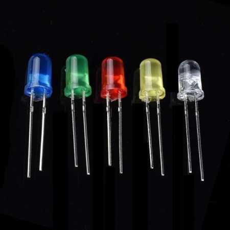 5mm-LED-lights-red-green-yellow-blue-and-clear-on-black-background