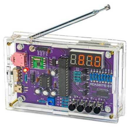 PCB-FM-Radio-Kit-for-Learning-Electronics-with-Frequency-Display-and-Shell-(1)