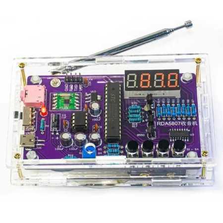 PCB-FM-Radio-Kit-for-Learning-Electronics-with-Frequency-Display-and-Shell-(3)