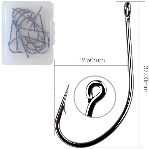 24# Size Barbed Hooks – High Carbon Fishing Hooks in a Box