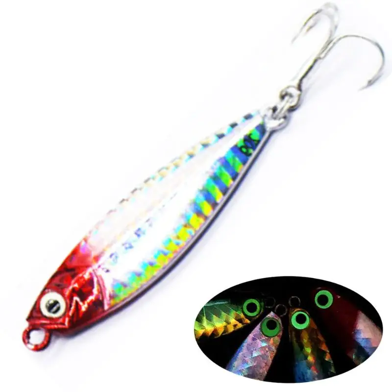 20g Red Silver and Green Metal Jig Fishing Lure 5.5cm Long 