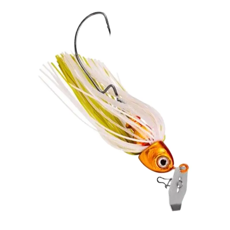 Jig Fishing Lure for Snapper – 12g Bladed Lure Gold White and Orange