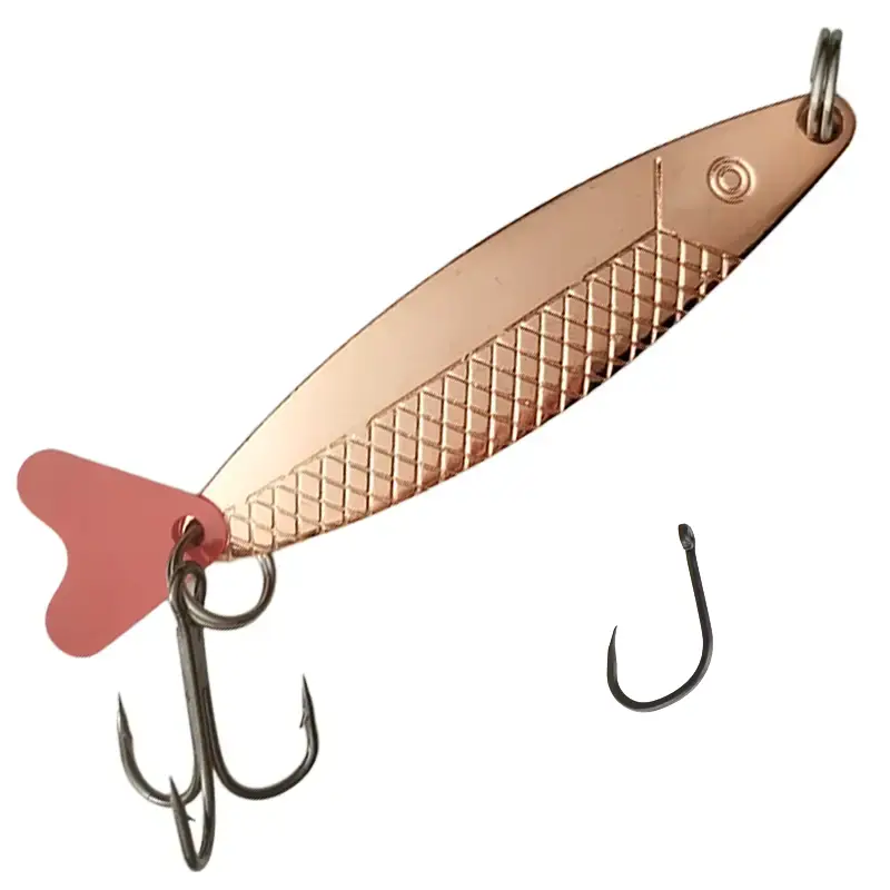 Copper Flash Trout Lure – Warm-Toned MetalStrike Spoon for Murky Water and Low Light