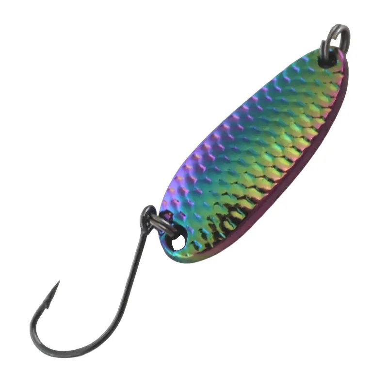 Suckerme Rainbow Flashback Spoon Lure 5g Metal Spoon for Trout and Perch