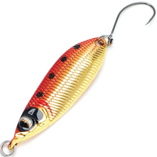 Ultra-Lightweight Spoon Fishing Lure – Orange, Gold & Black – 5g