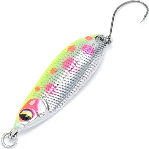 Ultra-Lightweight Trout Spoon Lure – Silver, Pink & Yellow – 5g