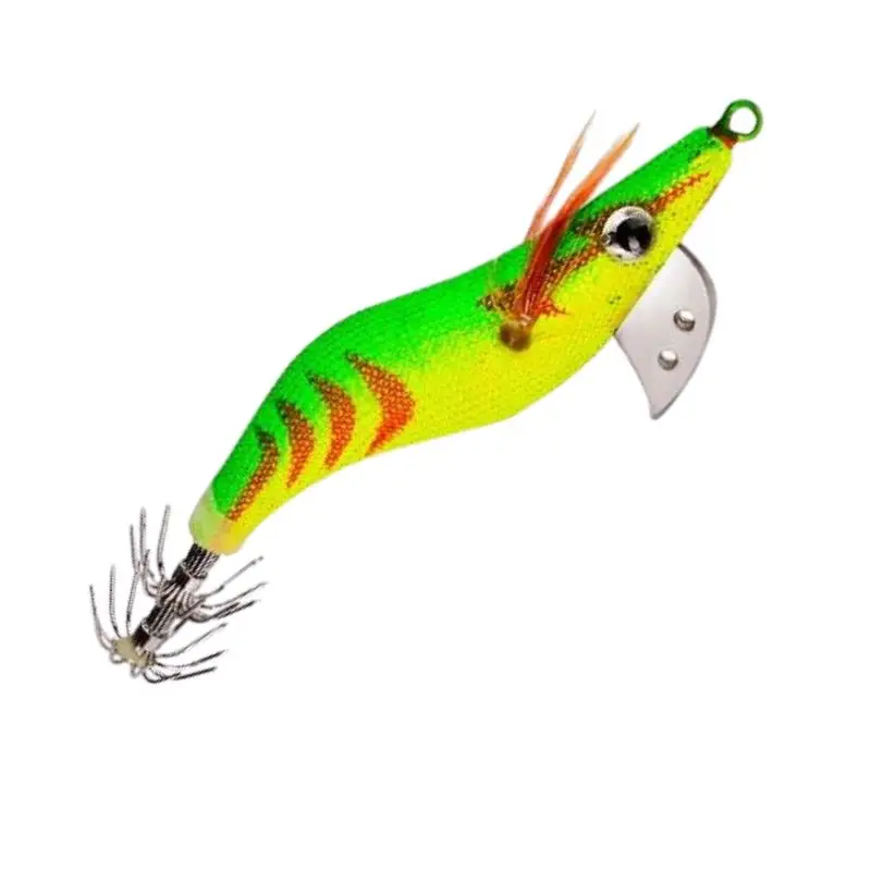 12.5g Green Squid Jig Lure Night Fishing Natural Swimmer