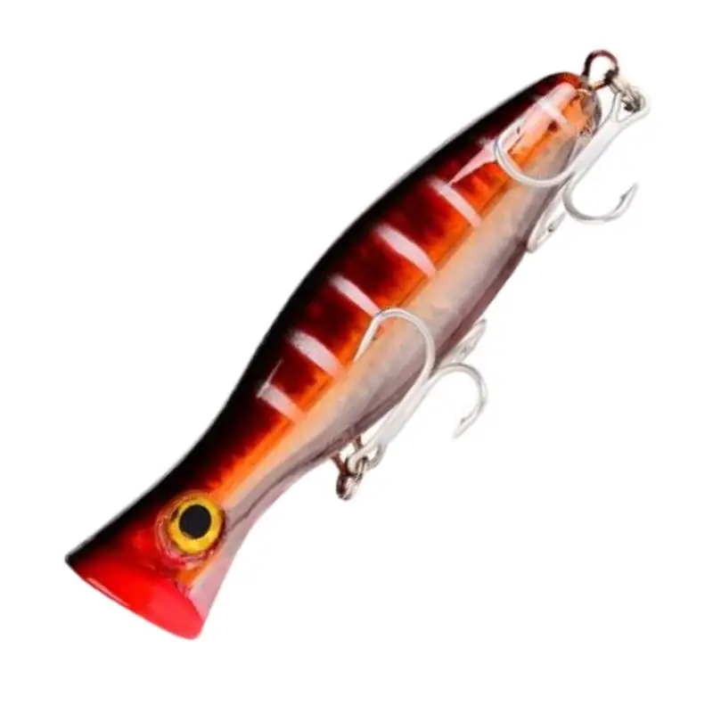 Orange Popper Fishing Lure 42.5g 12.5cm Topwater Crank Bait