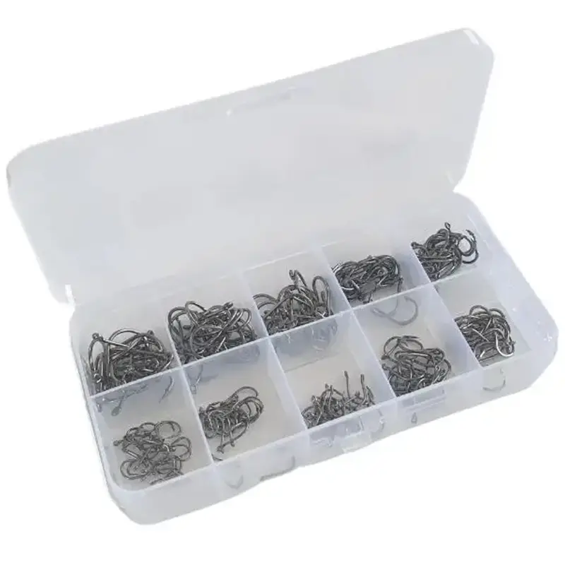 200 Fishing Hooks Set Assorted Pack of Fishing Hooks Suckerme SMFH200PK
