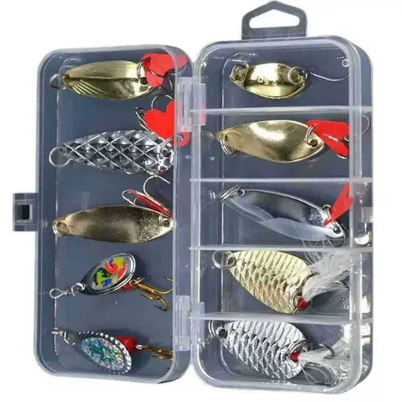 Trout Lures Set Silver and Gold 10 Pack TLS10PC-3