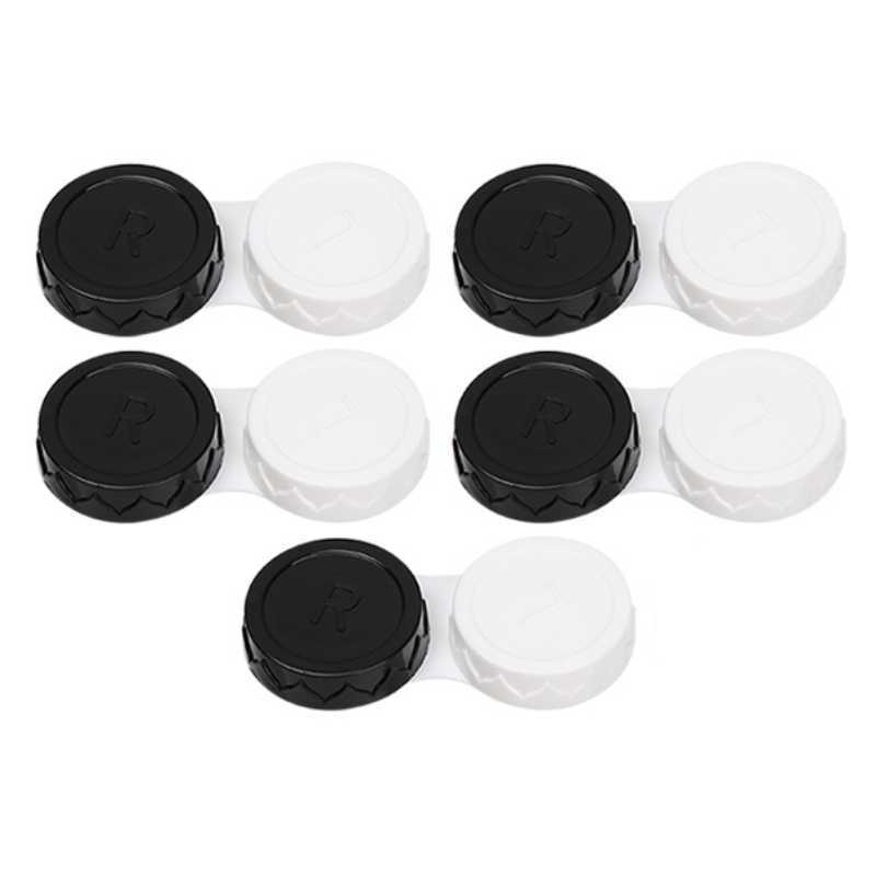 Varioptic Contact Lens Case 5 Pack Black and White Colour