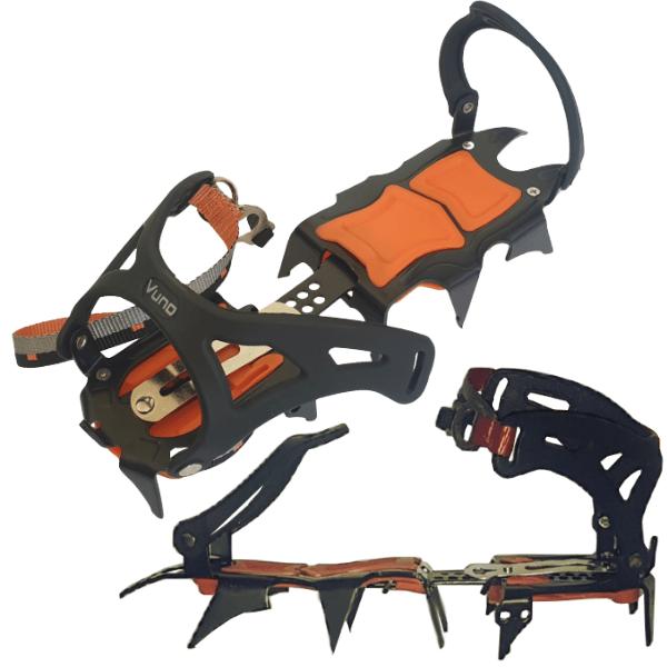 Adjustable Crampons 12 Teeth Vuno Extreme for Hiking Boots US Size 6 ~ 13.5