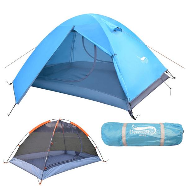 Ultra-Light 2 Person Tent for Camping Adventures Just 1800g Blue