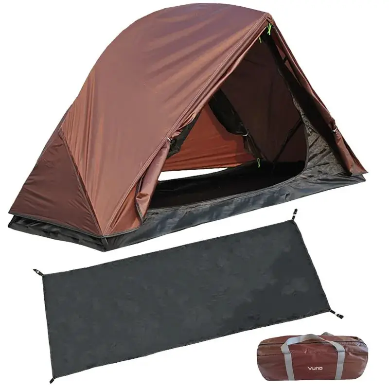 Single Person Lightweight Hiking Tent - Vuno Hightop Brown Colour 1.8kg 