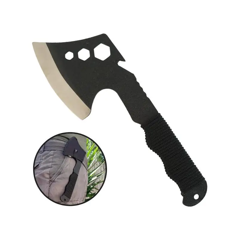 EDC Emergency Hatchet Small Axe Vuno EH300B with 2m Black Paracord Handle