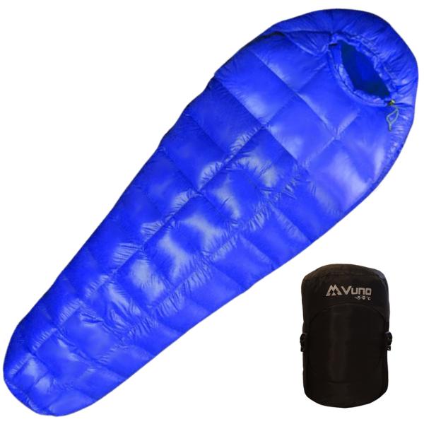 Blue Down Sleeping Bag Vuno Puffy Goose -5 ~ 0 degrees 1350 grams Lightweight