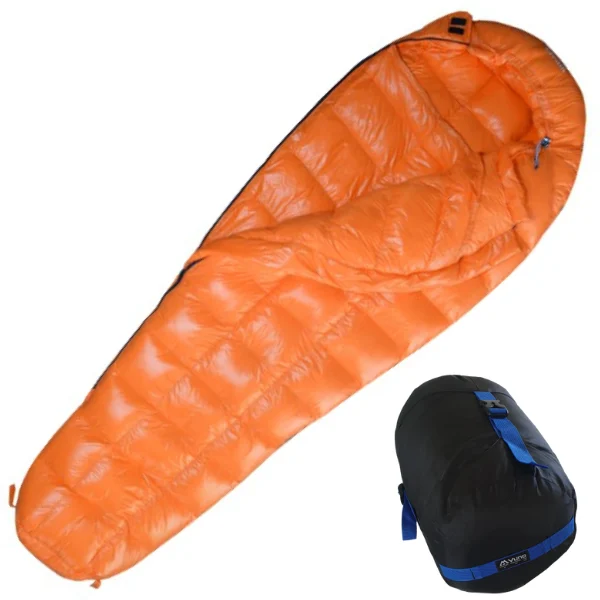 Down Sleeping Bag for Winter – Lightweight, Warm, and Compact -10°C to -5°C