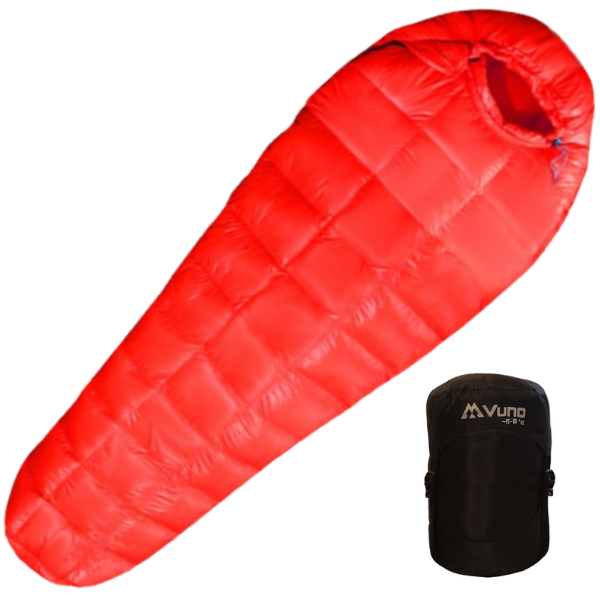 Red-Vuno-Puffy-Goose-Down-Sleeping-Bags-5-0°c-1400-grams