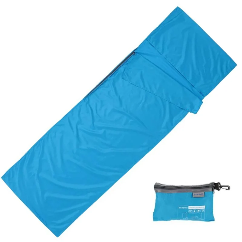 Lightweight Blue Sleeping Bag Liner for Clean and Comfortable Travel 250g