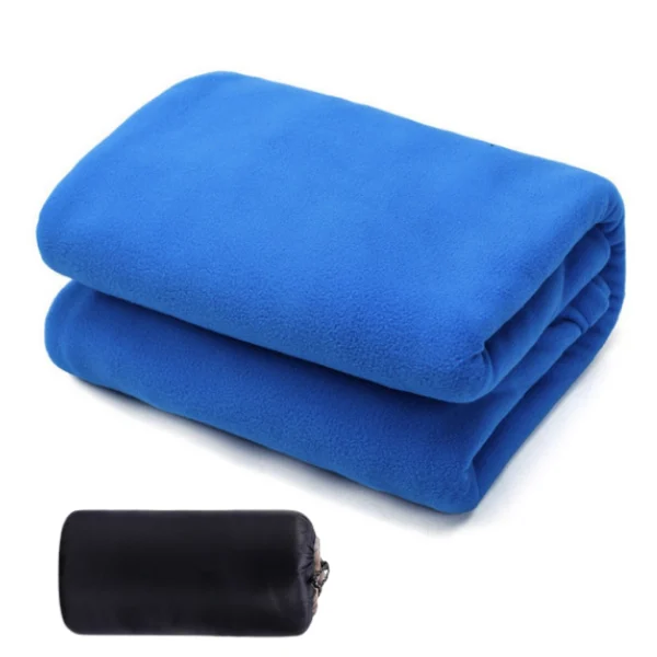 Soft and Warm Blue Fleece Sleeping Bag Liner for Winter 550 grams