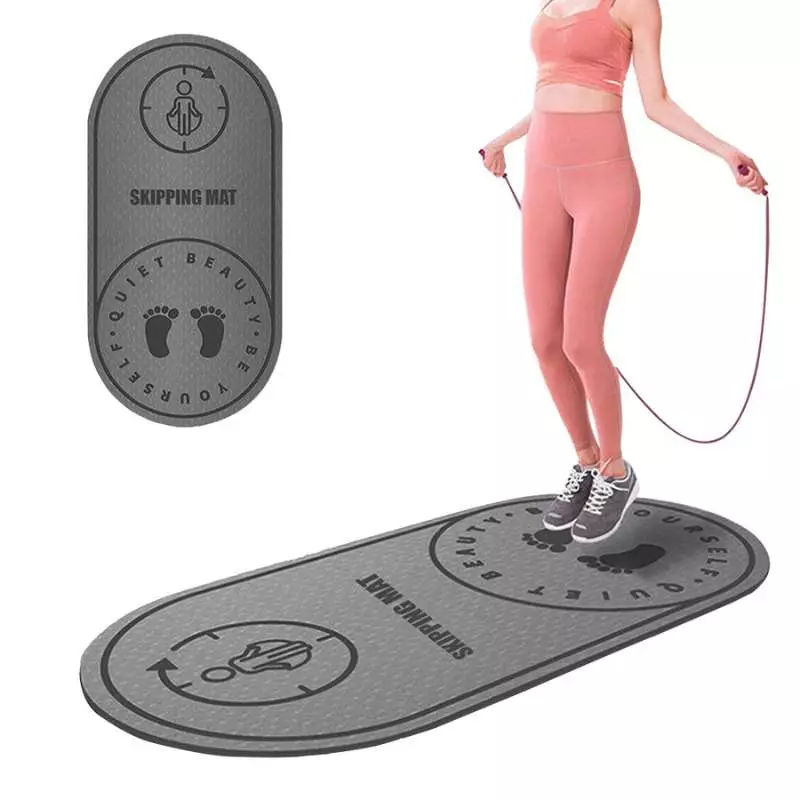 Jump Rope Mat for Skipping Rope and Yoga Grey Colour