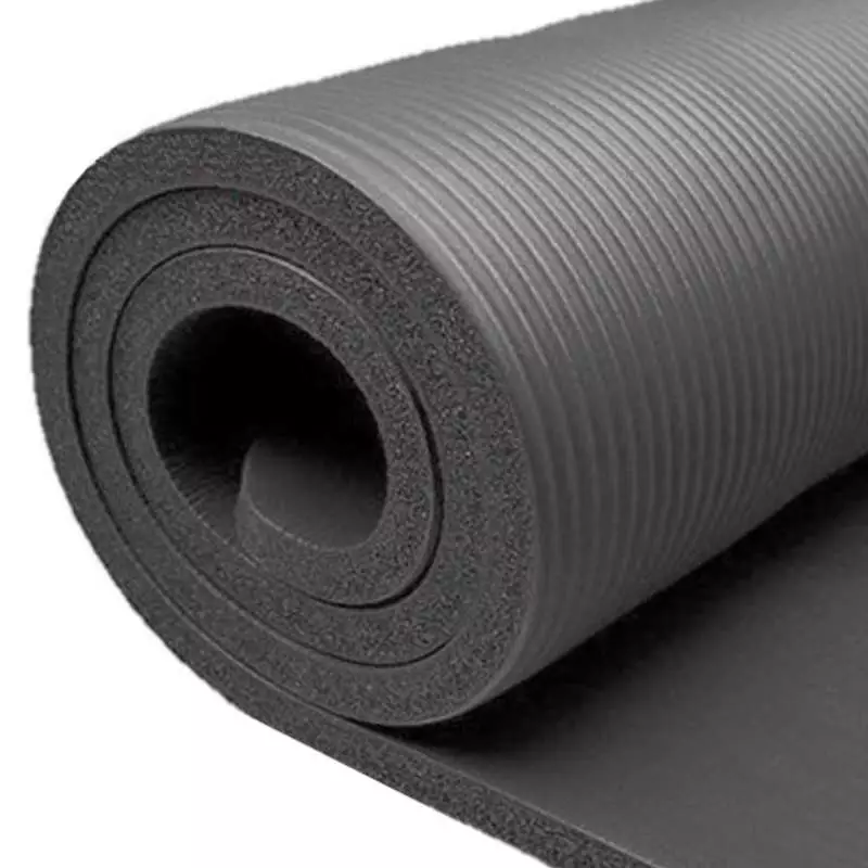 10mm Yoga Mat Grey Colour Exercise Pad 183 x 60 cm