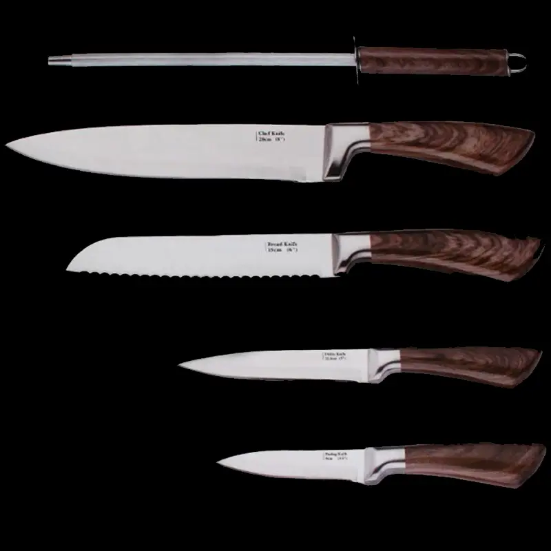 Stainless Steel Knives Set – 5-Piece Kitchen Knife Collection