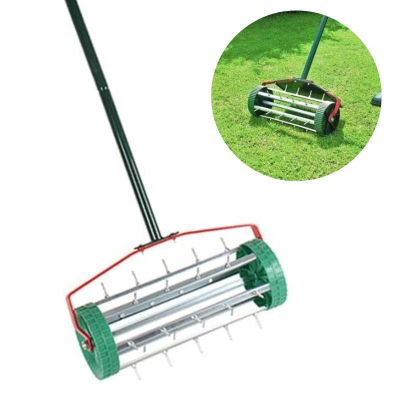 Lawn Rotary Aerator with 27 Galvanized Spikes