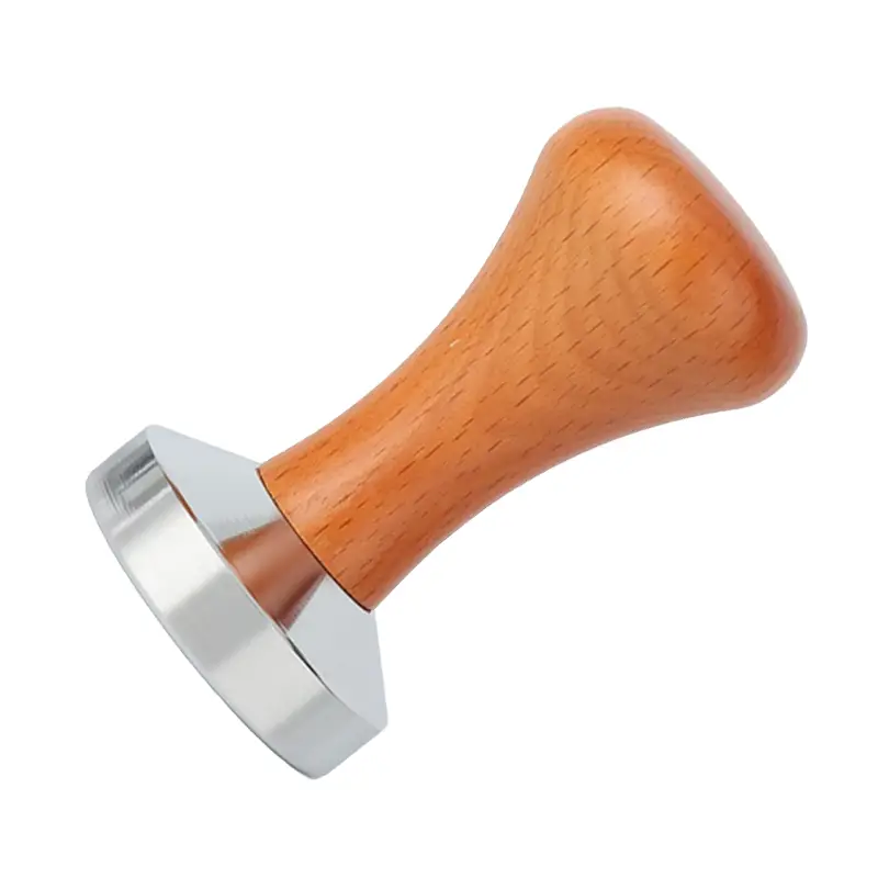 53mm Espresso Tamper with Wooden Handle for Breville Sunbeam Delongi Plus Others