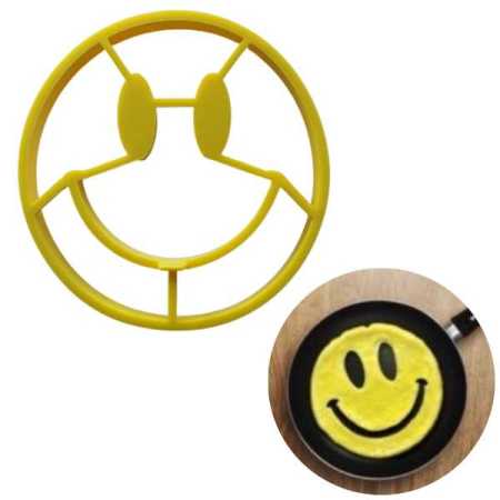 Egg Shaper with Smiley Face Silicon Mould for Eggs & Pancake