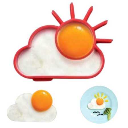 Sun and Cloud Shaped Egg Shaper Breakfast Mould